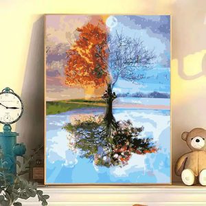 Kit de pintura de árbol en dos estaciones