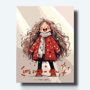 Kit de pintura de niña alegre