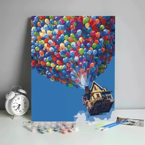 Kit de pintura de casa flotante con globos