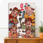 Kit de pintura de los Dioses de la riqueza china