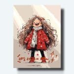 Kit de pintura de niña alegre