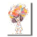 Kit de pintura de niña alegre con flores