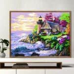 Kit de pintura de paisaje de casa