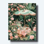 Kit de pintura jardín de flores y té